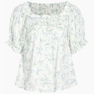 DÔEN Farley Floral Cotton-Blend Top